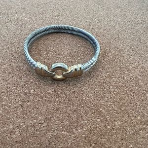 Costume two tone bangle bracelet